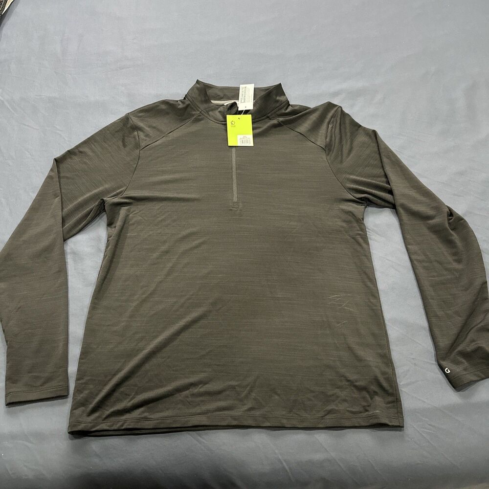 DSG Men's Movement 1/4 ZIP Pure Black Single Dye Size M